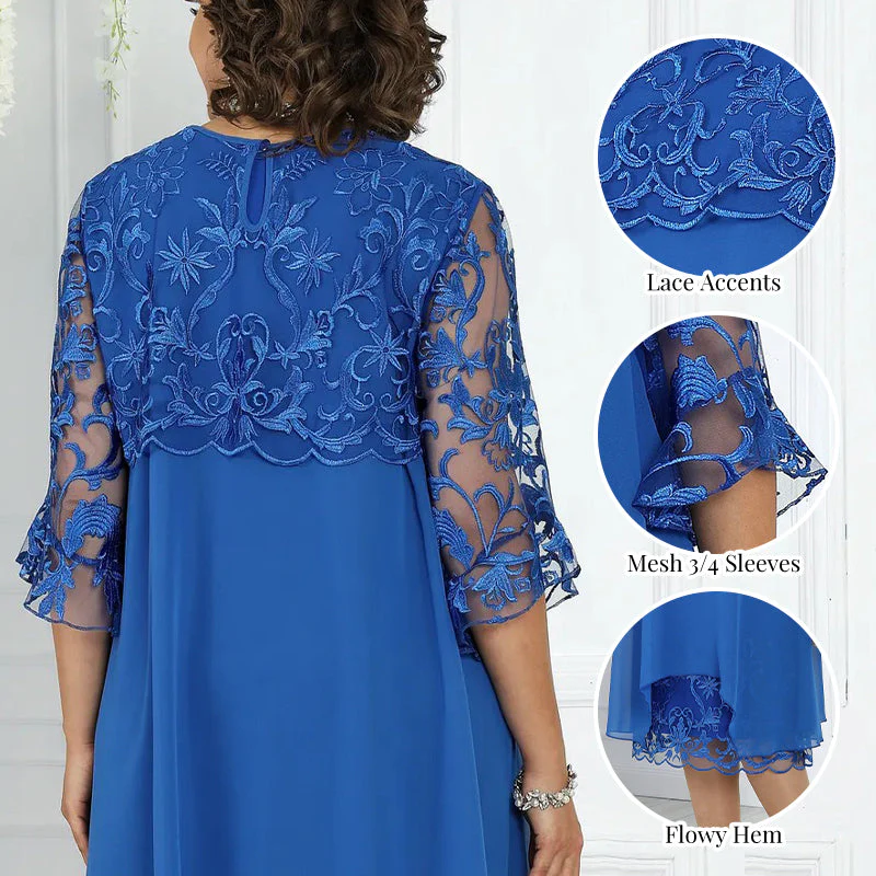 💗Sheer Breeze Layered Lace Dress
