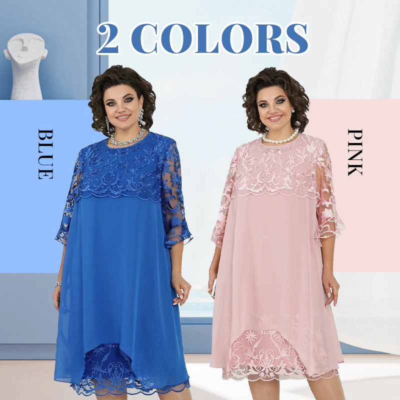 💗Sheer Breeze Layered Lace Dress