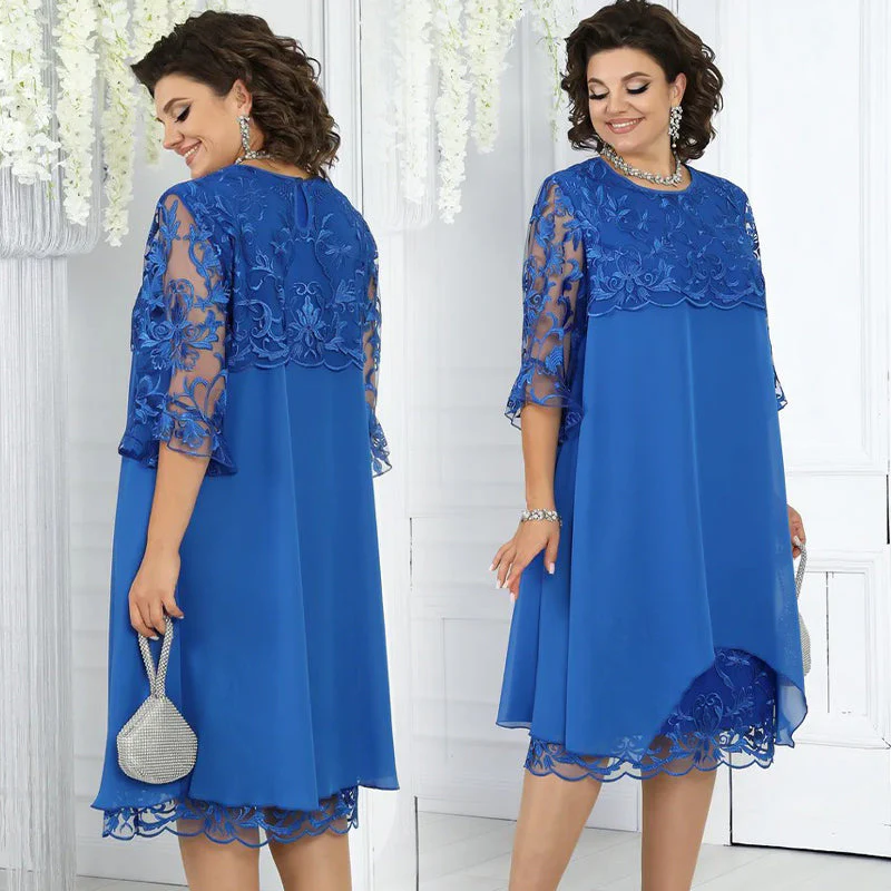 💗Sheer Breeze Layered Lace Dress