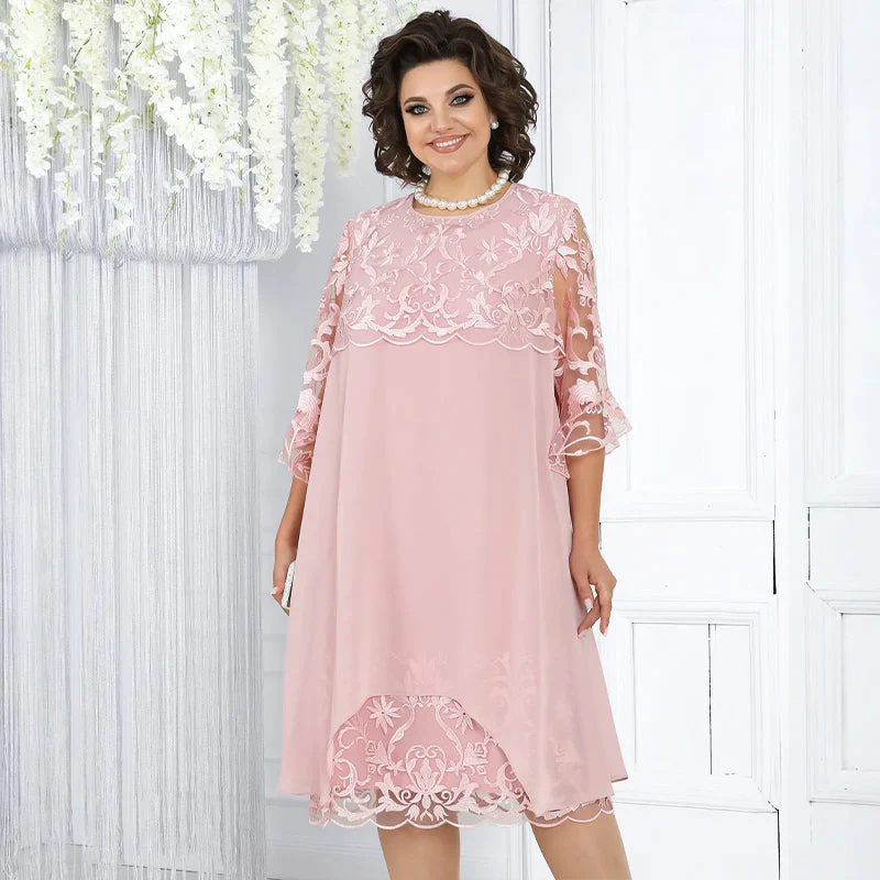 💗Sheer Breeze Layered Lace Dress