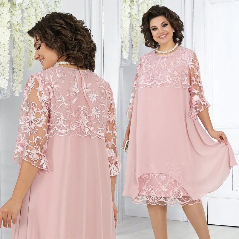 💗Sheer Breeze Layered Lace Dress