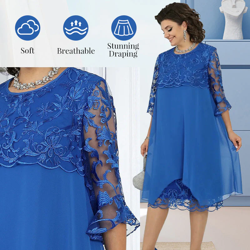 💗Sheer Breeze Layered Lace Dress