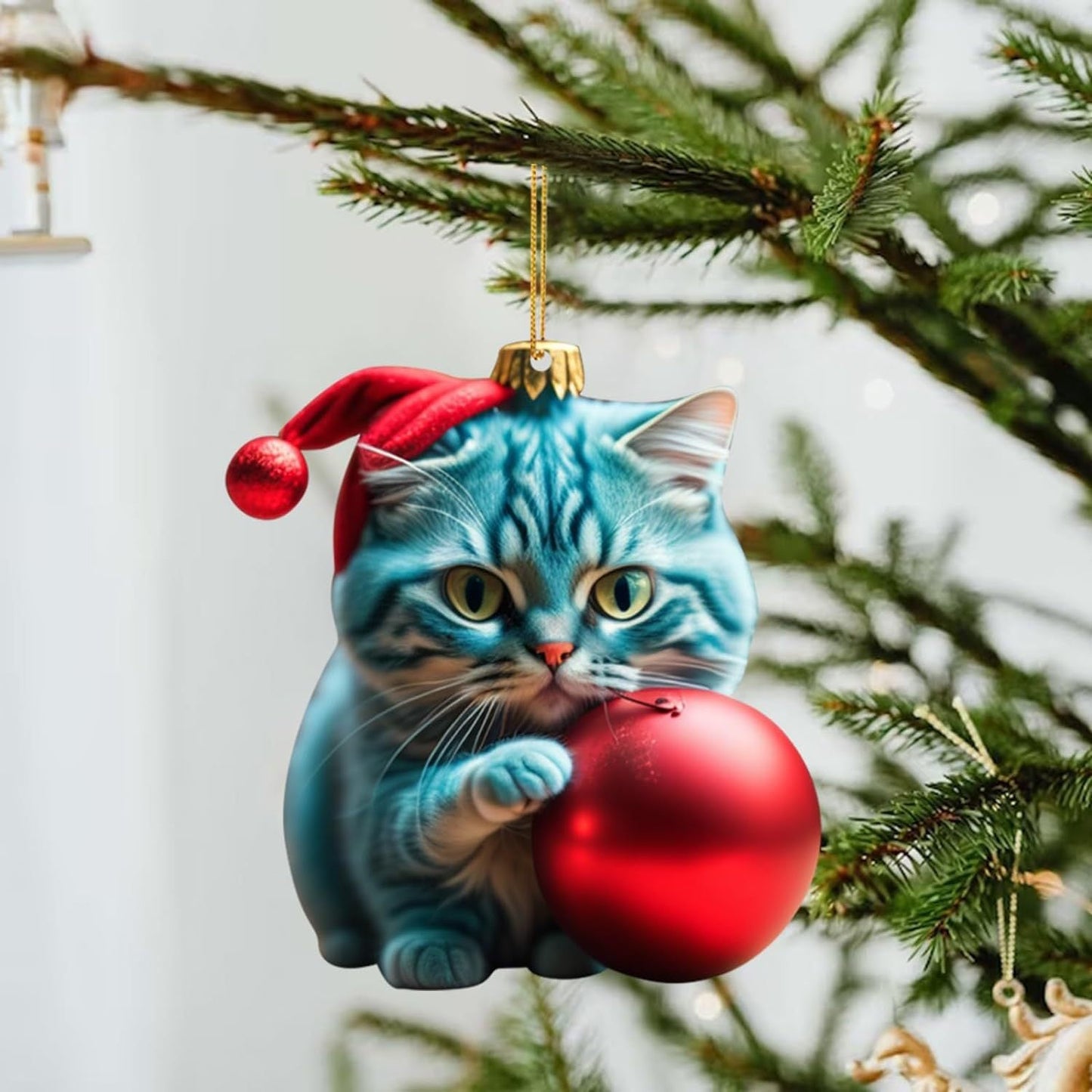 ๐10 Piece ๐ป Cat Christmas Tree Ornaments. Hanging Cat Ornaments