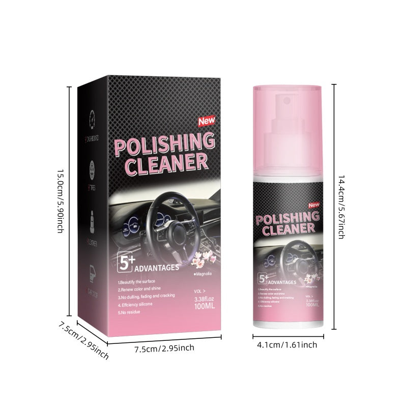 🚗 BUY 2 GET 1 FREE ! 🔥 Car Interior Polish Cleaner – Deep Cleaning, Restores Shine & Non-Toxic Formula ✨