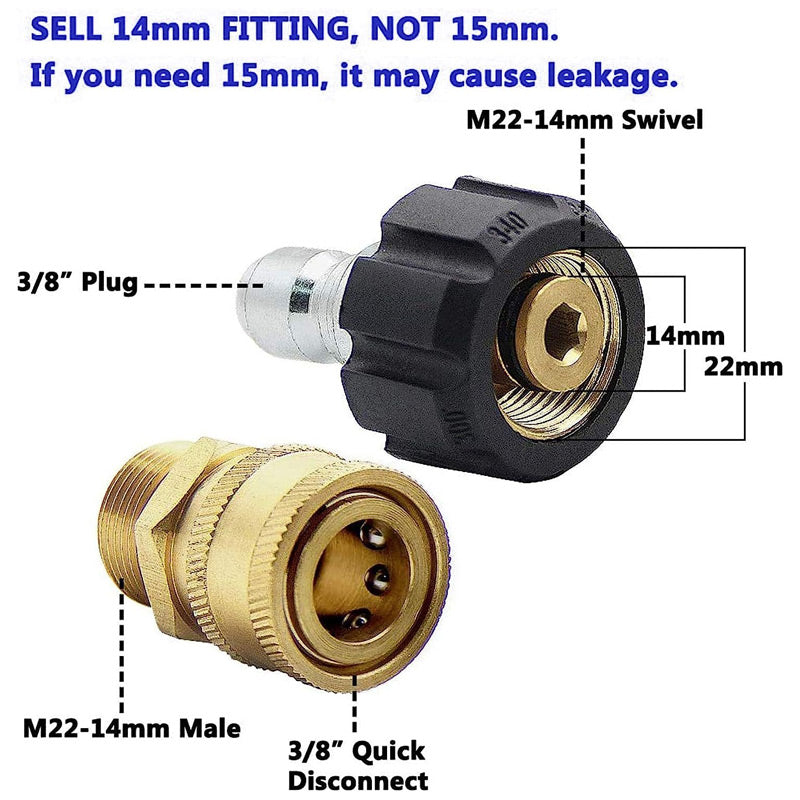 ✨High-Pressure Washer Connector Set, Includes 8 Accessories.