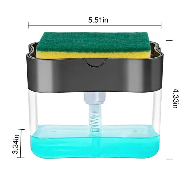 2-In-1 Sponge Rack & Dish Soap Dispenser