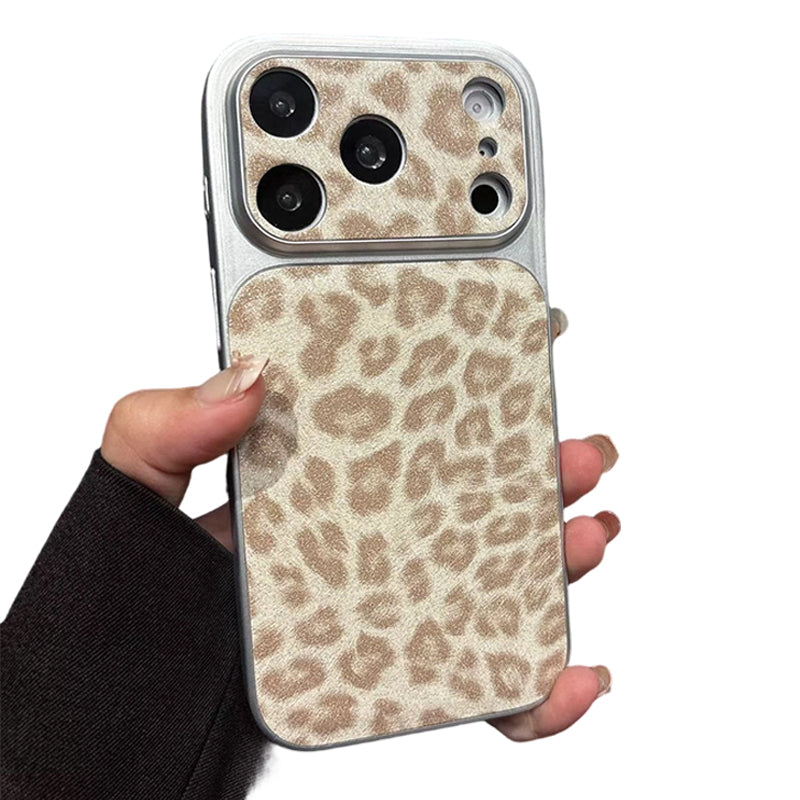 Frosted Leopard Print Shockproof Phone Case