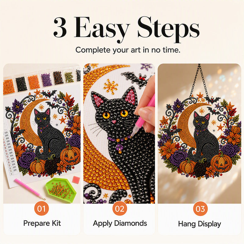 🐈⬛ Portable Pumpkin Diamond Charm Hanging Ornament