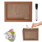 🔥Retro Style Wooden Money Box with Counter Piggy Bank Handmade Saving Money Goal Piggy Bank