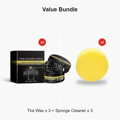 ✨ Tire wax – Restores black gloss, blocks UV, repels dirt. Easy & quick!🚗