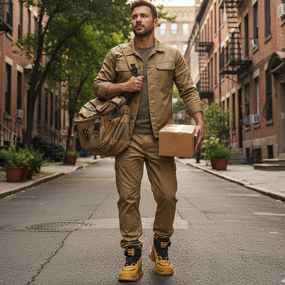 ⏰Men's Outdoor Swivel Buckle Work Shoes（Waterproof, Anti-slip,Comfortable and Breathable）