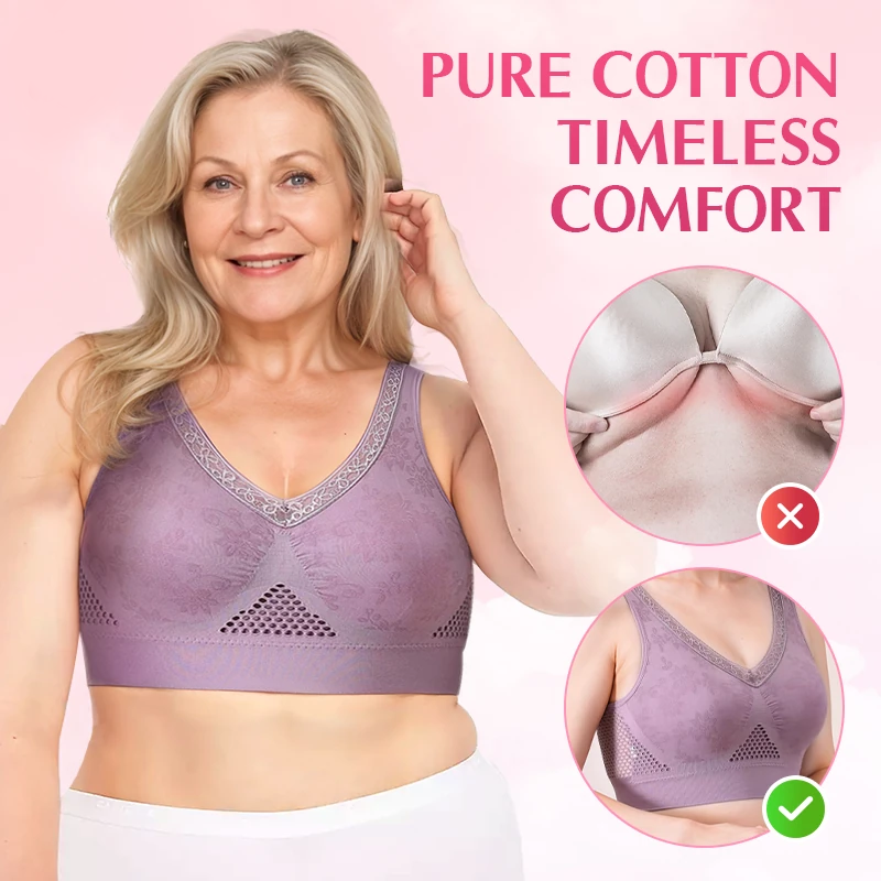 【✨1+1 Free - 2 Pcs】Pure Cotton Buttonless Comfy Lifting Bra