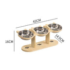 🐾 Anti-Slip Elevated 3-Bowl Pet Feeder! 🍲🐶🐱