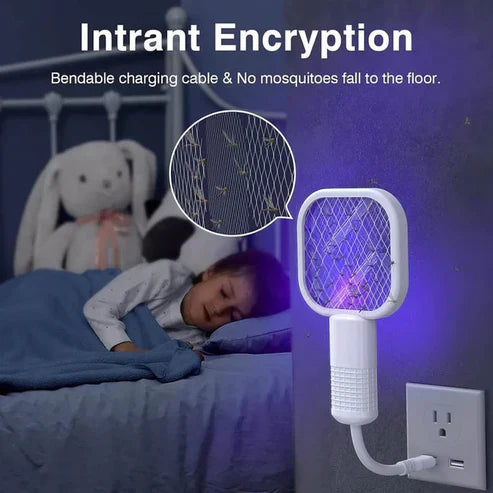 🚫🦟 HOT SALE | 2-in-1 USB Mosquito Swatter & Mosquito Trap Lamp 🦟🚫Mini USB Electric Mosquito Killer Trap