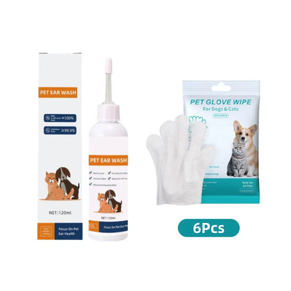 📢✨ Pet Ear Cleaner - Gentle Formula with Soothing Aloe for Dogs & Cats, Prevents Infections & Odor 🌿