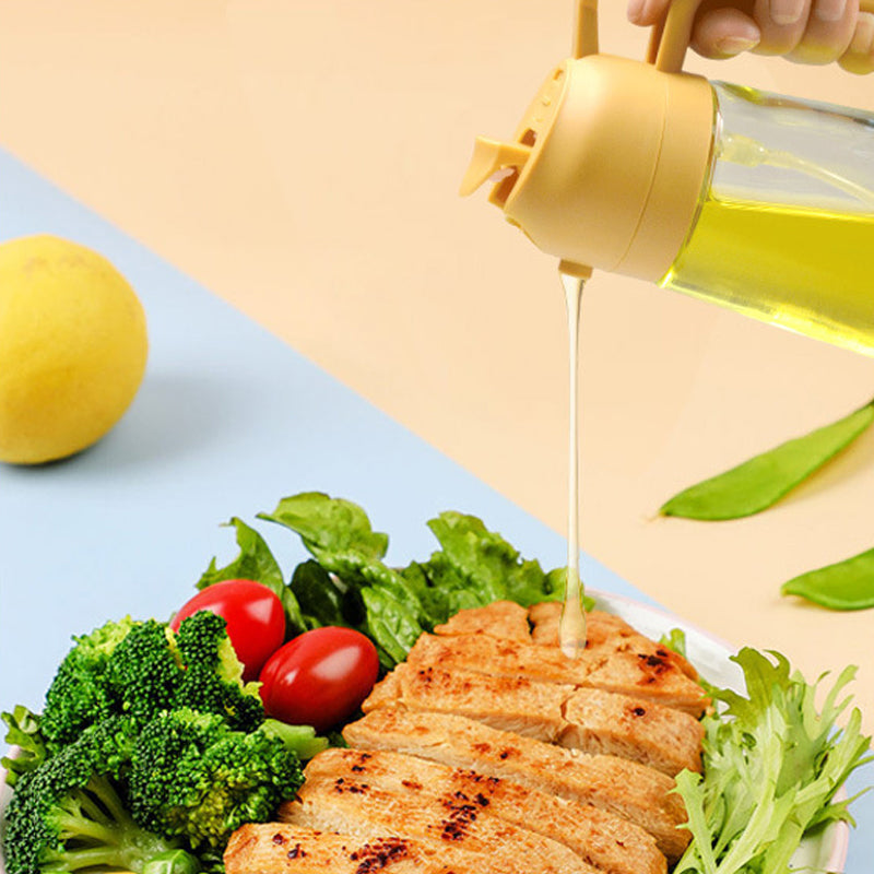 🍳🔥 2-in-1 Glass Oil Sprayer – Spray & dispense in one ✨