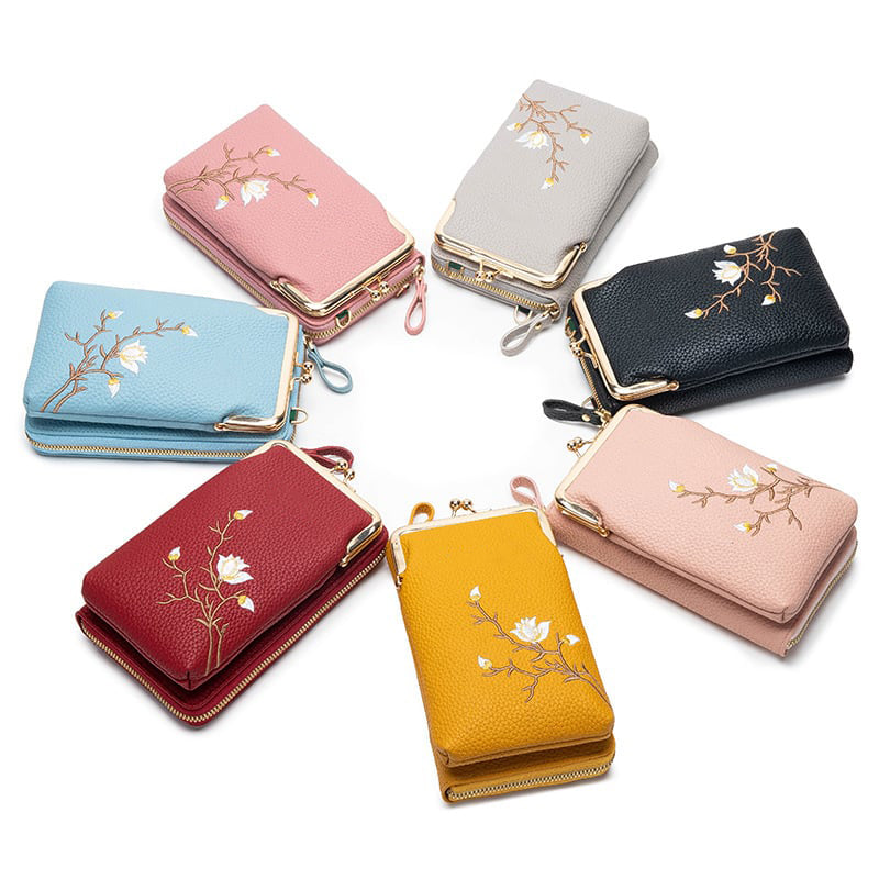 🔥Women Sling Cross-Body Wallet with Mobile Cell Phone Holder