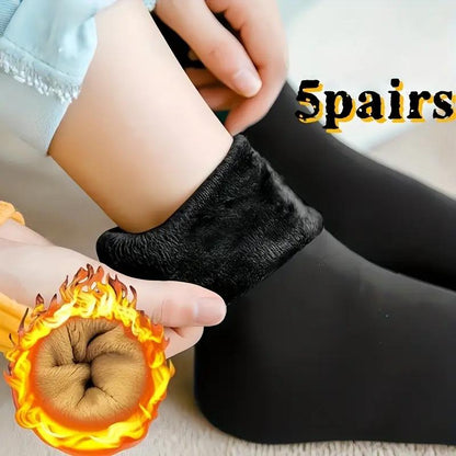❄️🎁5/10PCS Unisex Thickened Fleece Lined Cold-Proof Winter Socks