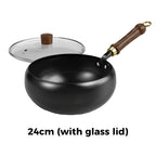 🍳Uncoated Thick Iron Pot