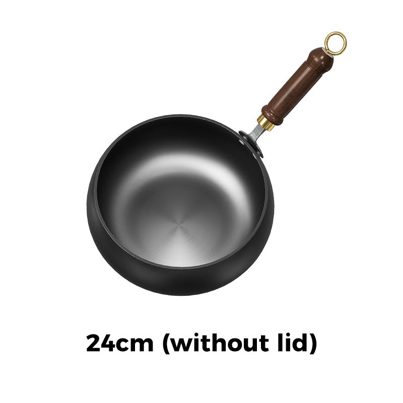 🍳Uncoated Thick Iron Pot