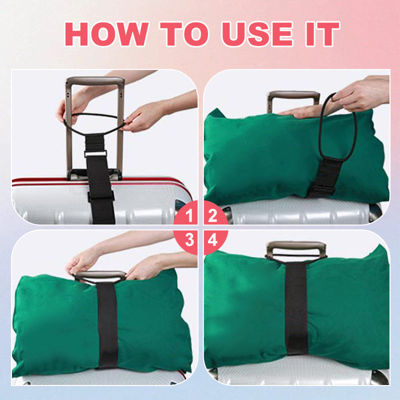 🧳Elastic Luggage Strap (Hands-Free for Travel) – Attach Bags to Suitcase for Airports/Vacations/Business Trips!✈️