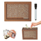 🔥Retro Style Wooden Money Box with Counter Piggy Bank Handmade Saving Money Goal Piggy Bank