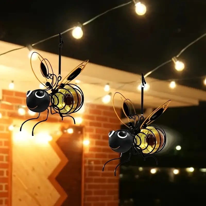 🐝Outdoor Hanging Solar Bee Light - Perfect Gift For Plant Lovers Moms Or Literally Anyone Who Smiles❤️