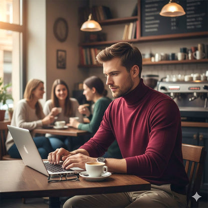 ✨Men's Solid Color Premium Turtleneck Sweater