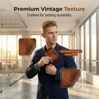 Minimalist RFID Blocking Leather Wallet for Men – Ultra-Thin, Genuine Top-Layer Cowhide, Short Design for Everyday Carry
