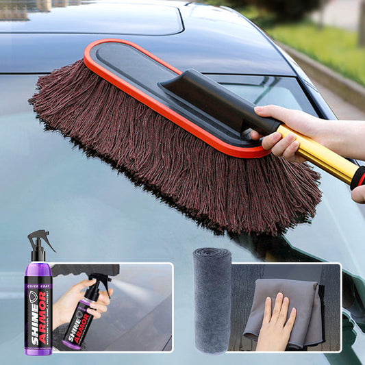 【Practical Gift】Car Duster with Extendable Telescoping Handle