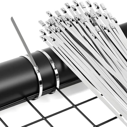 🔥 304 Stainless Steel Zip Tie Kit | 4X Stronger Than Plastic | 42% OFF Pro Tool!