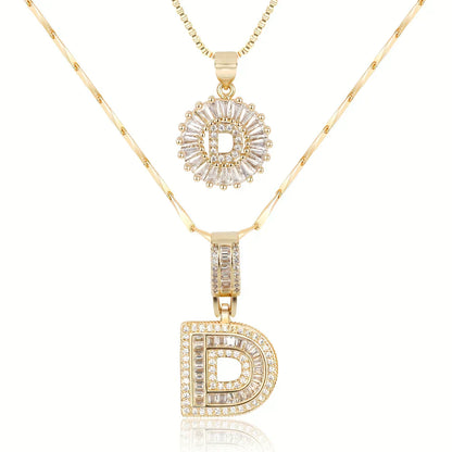💖2 Pack - Initial Letter Pendant Necklaces