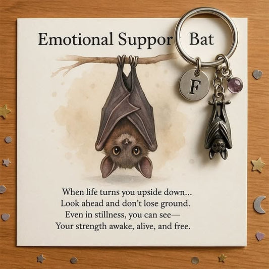 🎁🦇Emotional Support Bat Inspirational Keychain