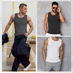 🎉🛍️Men's Summer Essentials 🎽Round Neck Quick-Drying Stretchy Slim Tank Top