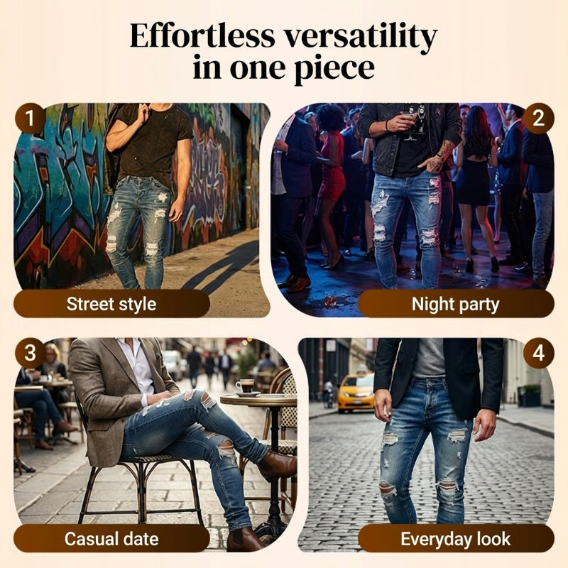Men's Stylish Ripped Skinny Jeans