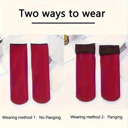 ❄️🎁5/10PCS Unisex Thickened Fleece Lined Cold-Proof Winter Socks