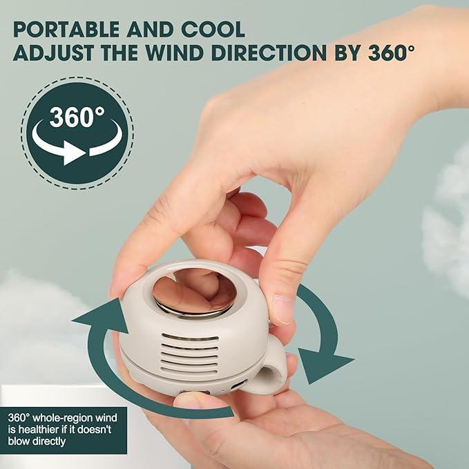 ❄️💨360° Rotatable Portable Mini Clip-on Fan
