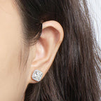 💎Moissanite Sparkle Ear Studs – Brilliant shine, hypoallergenic & perfect for daily elegance or gifting 💍