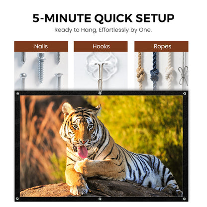 📺  High Definition Projection Screen - 120-inch Diagonal with Matte White Surface for Crystal Clear Home Cinema Experience 🎬🌟