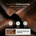Minimalist RFID Blocking Leather Wallet for Men – Ultra-Thin, Genuine Top-Layer Cowhide, Short Design for Everyday Carry