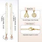 💖2 Pack - Initial Letter Pendant Necklaces