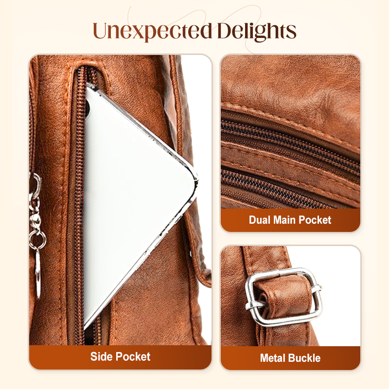 🔥Women's Convertible Multi-Pocket Shoulder Bag - 3 Ways to Wear 🎒