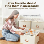 👟 Fabric Shoe Organizer Storage Box – Foldable Design, Large Capacity, Dustproof & Breathable, Space-Saving for Closet & Bedroom 🧺