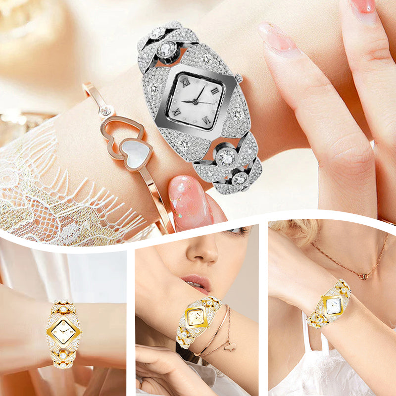 💜Retro Quartz Watch with Sparkling Rhinestones⌚