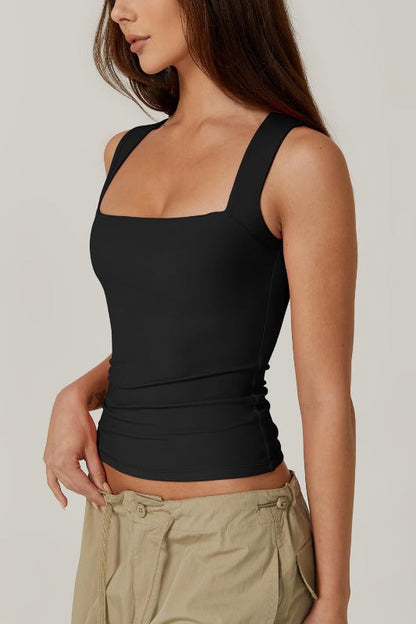 🎀Women’s Square Neck Sleeveless Tank Top – Soft, Stretchy & Chic