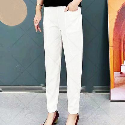 🔥Good Gift-Women's Elastic Waist Cotton Trousers