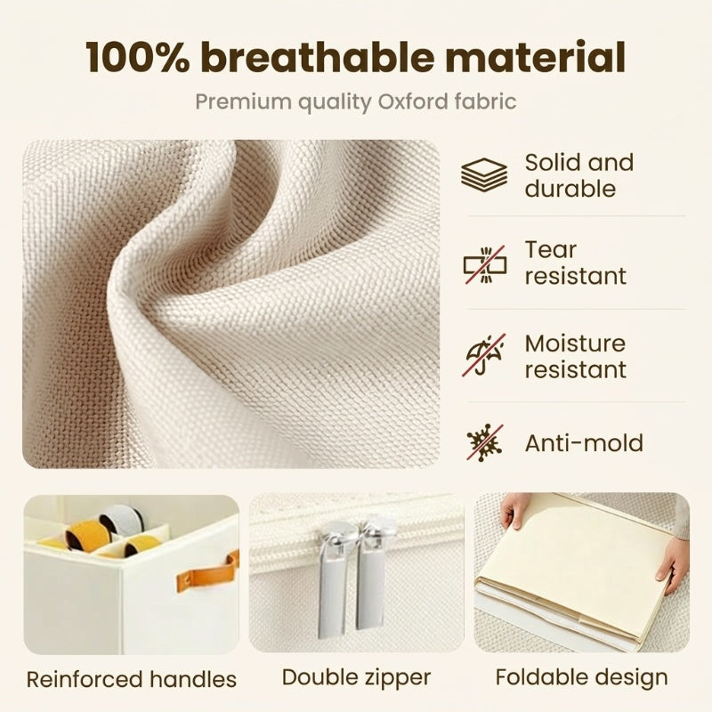 👟 Fabric Shoe Organizer Storage Box – Foldable Design, Large Capacity, Dustproof & Breathable, Space-Saving for Closet & Bedroom 🧺