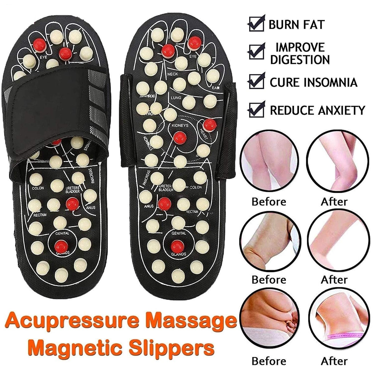 Acupressure and Magnetic Therapy Slippers 🔥