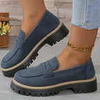 Women's Comfortable Chunky Slip On Platform Loafers