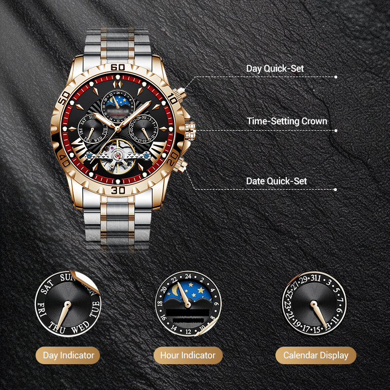 ⌚Swiss Brand New Waterproof Automatic Mechanical Watches